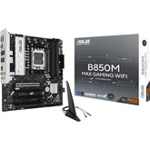 Asus B850m Max Gaming Wifi 6 Am5 Micro Atx Amd B850 Chipset, 4x Ddr5 Udimm Slots, Up To 256gb Max Memory, 4x Pcie X16 Slots, 2x M.2 Slots, Wifi & Bt Conneivity